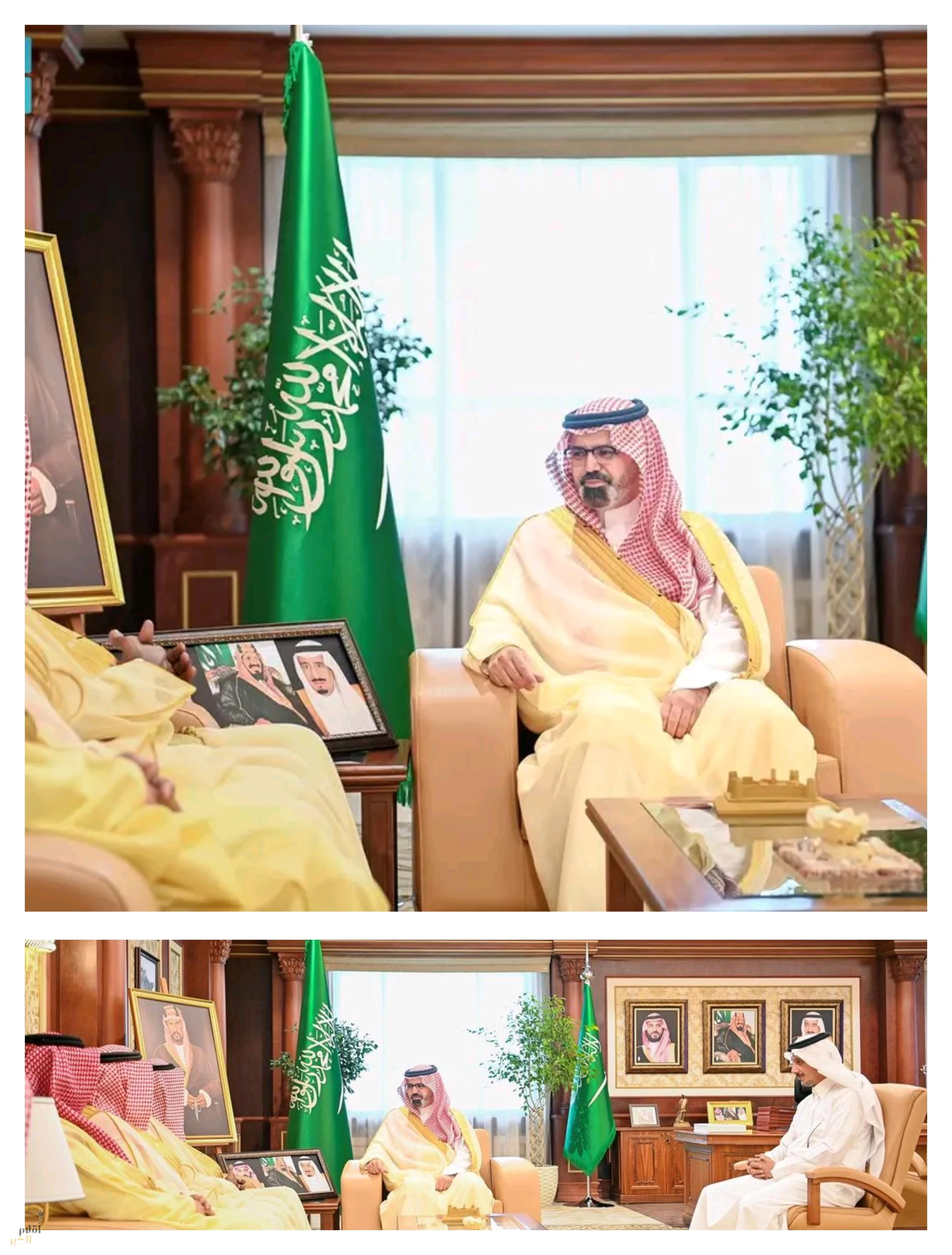 الأمير ناصر بن جلوي يستقبل رئيس جامعة جازان