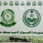 دوريات الأفواج الأمنية بمنطقة عسير تقبض على شخص لترويجه 74 كلجم من القات المخدر