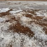 "الرداء الأبيض" يكسي نفود وسهول الجوف.. والأهالي يستقبلون الربيع بـ "البرد" والمطر