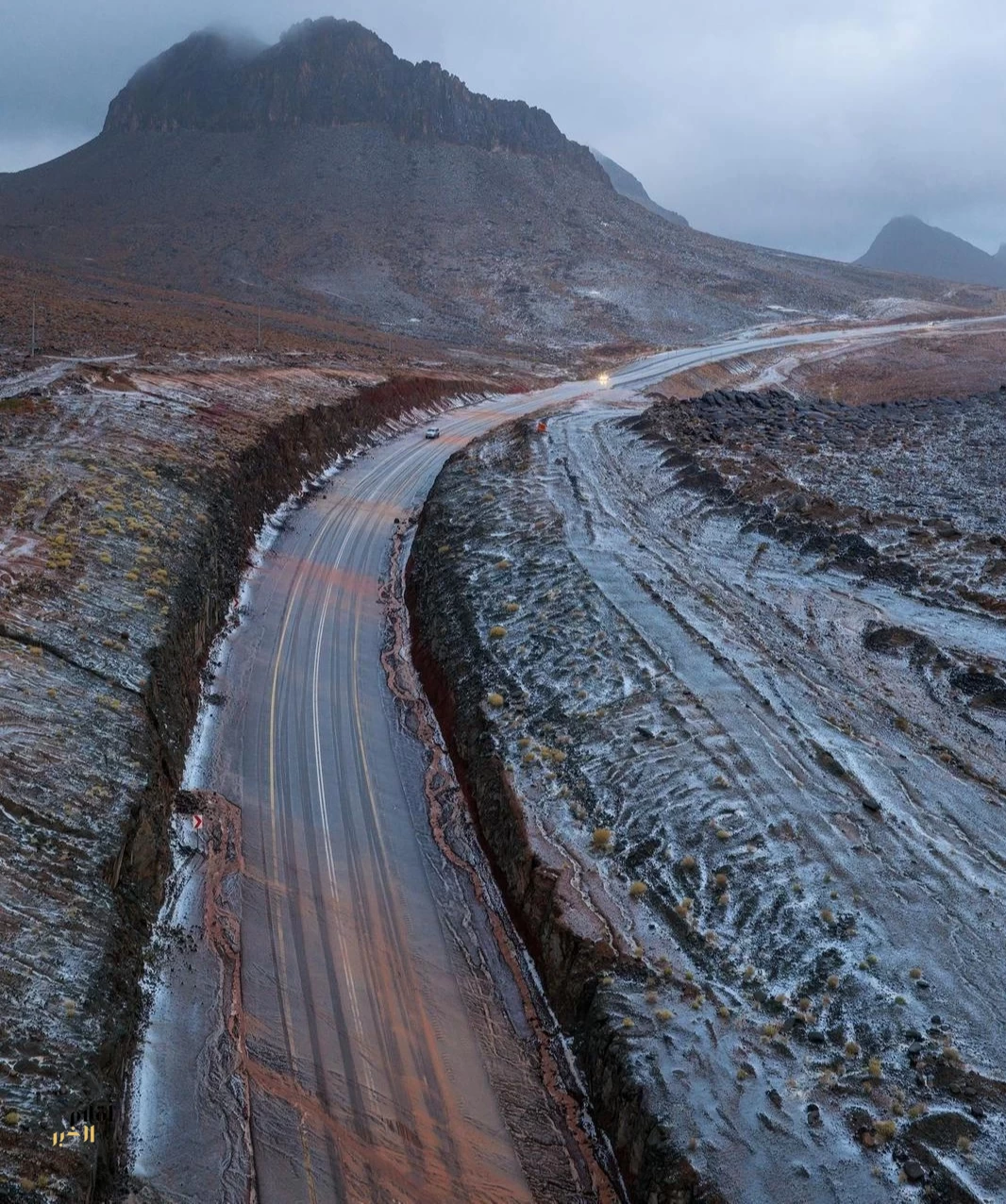 أمطار وتساقط للثلوج على منطقة تبوك