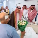 أمير منطقة الرياض يتفقد المصابين جراء عدوان الميليشيا الحوثية الإرهابية على مطار الملك خالد الدولي
