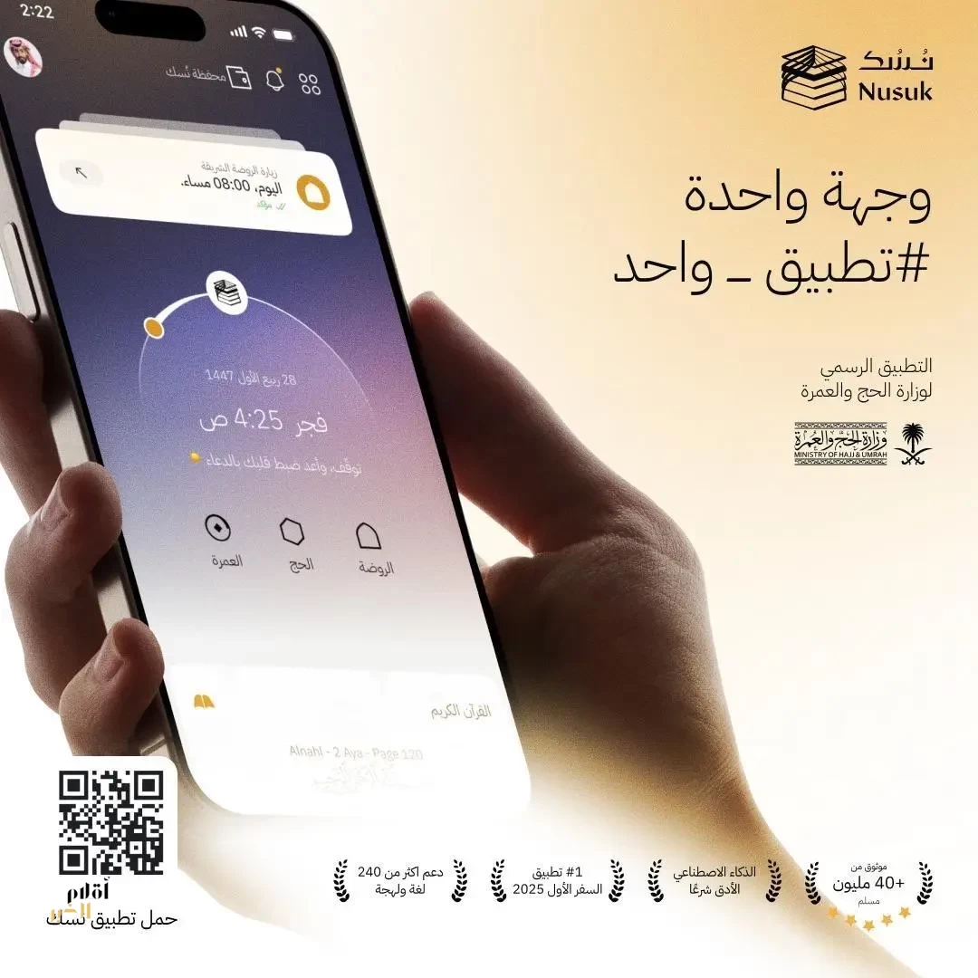 تطبيق «نُسك»: توزيع أكثر من 10.8 ملايين عبوة ماء زمزم خلال شهر رمضان