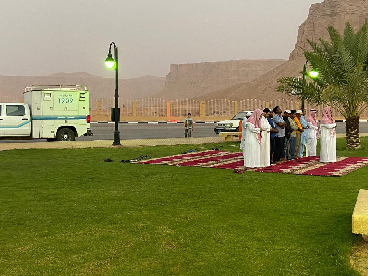 الأمر بالمعروف تفعّل المصلى المتنقل في موقع احتفالات العيد بالحريق