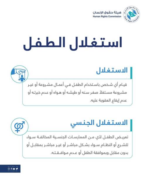 "حقوق الإنسان": إهمال رعاية الأطفال إيذاء ومخالفة شرعية