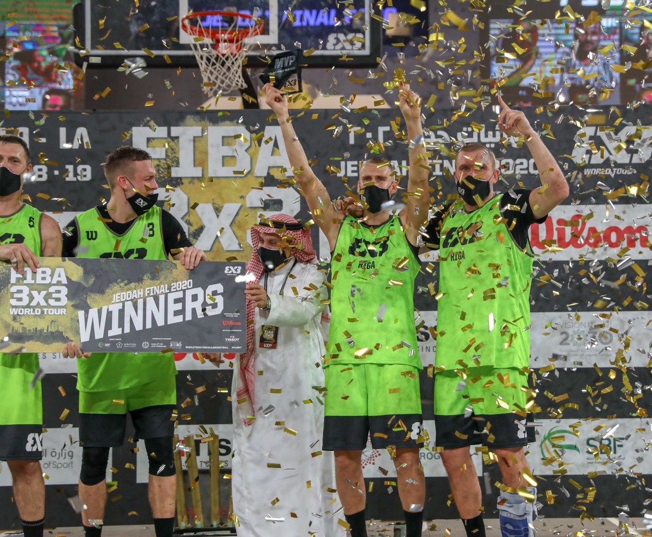 سمو وزير الرياضة يؤكد نجاح المملكة في استضافة وتنظيم مختلف البطولات العالمية. وريجا بطل للعالم لكرة السلة 3x3