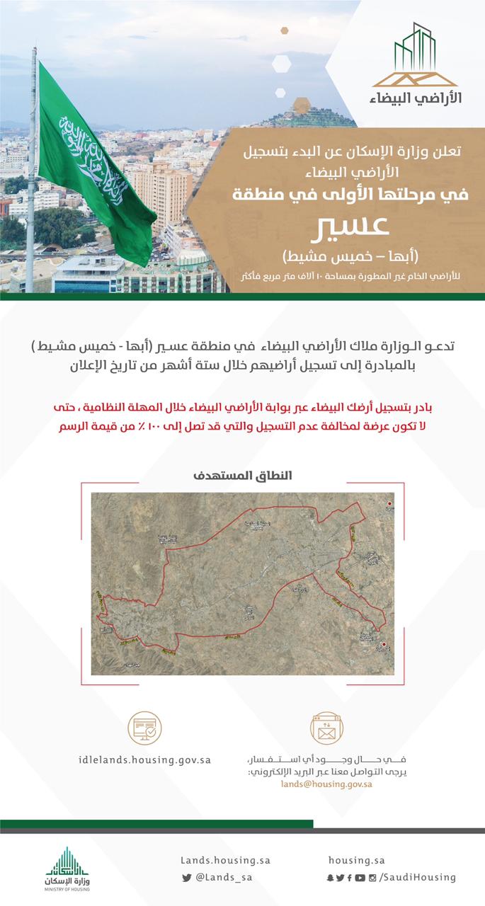 بدء تطبيق المرحلة الأولى من رسوم الأراضي البيضاء في المدينة المنورة وحاضرة عسير