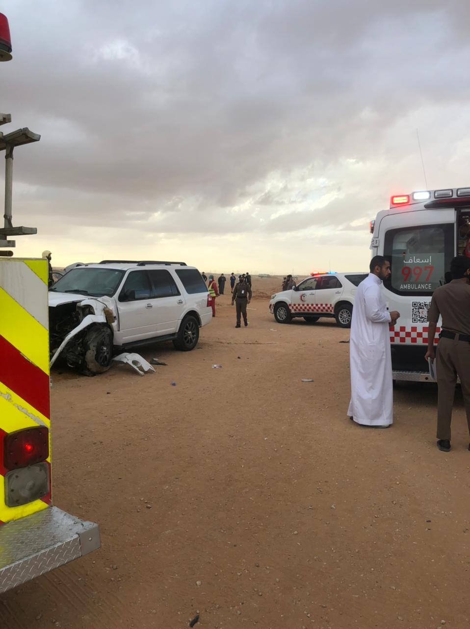 الهلال الأحمر يباشر حادث تصادم نتج عنه 9 إصابات في بنبان