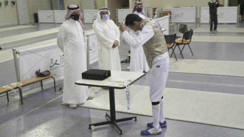 تتويج الفائزين ببطولة المملكة للمبارزة