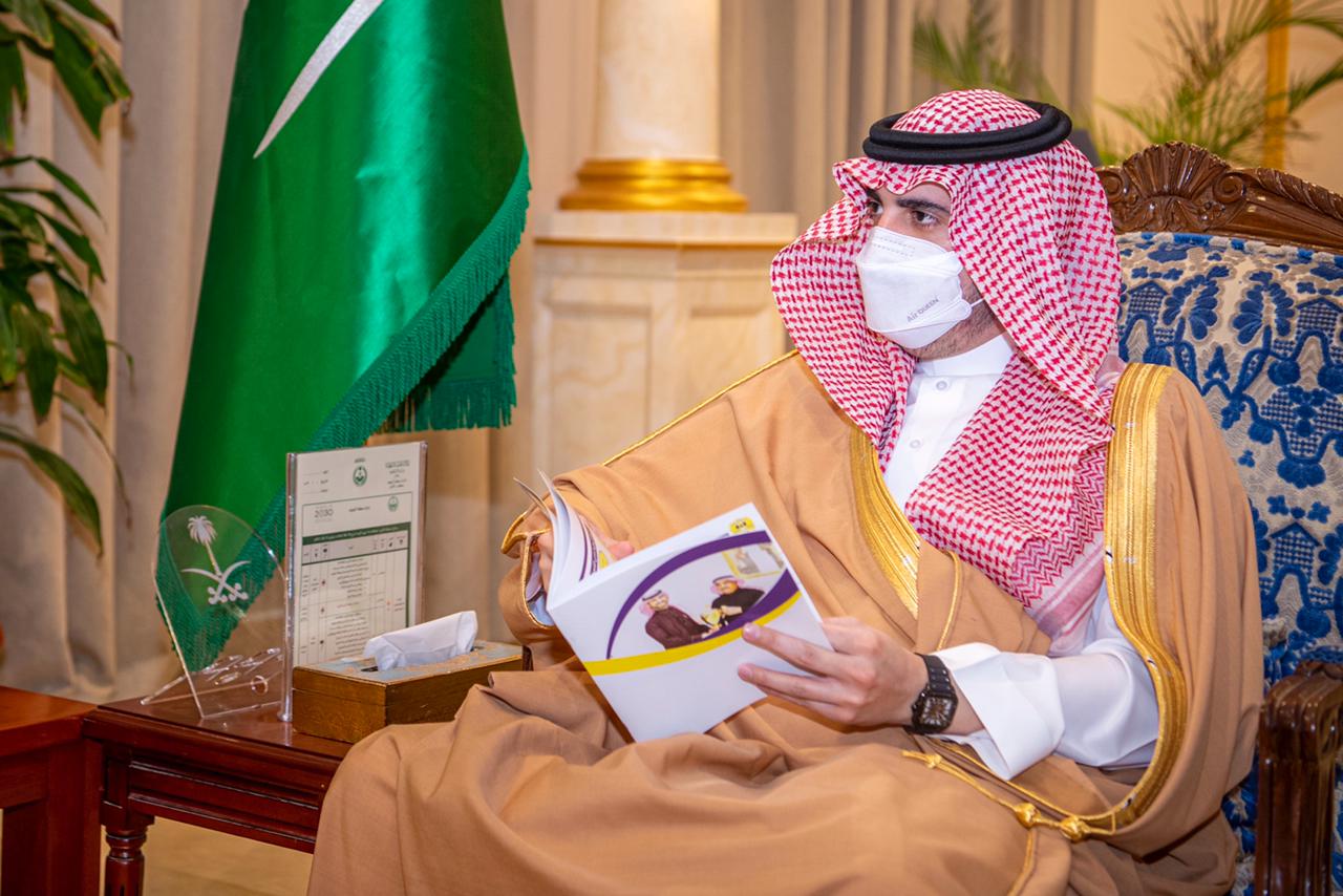 سمو أمير منطقة الجوف يستقبل رئيس وأعضاء مجلس إدارة نادي القلعة بسكاكا