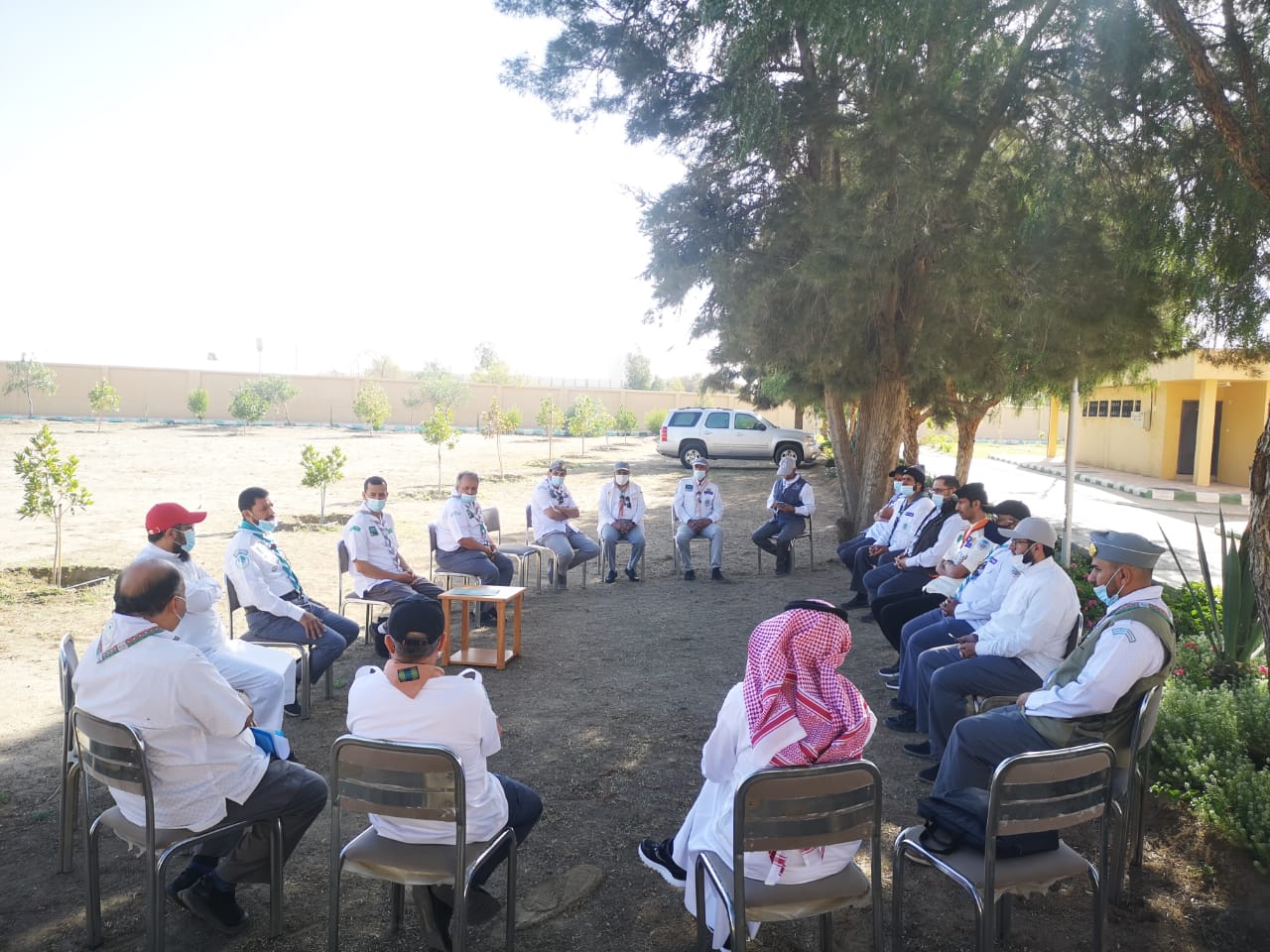 كشافة عسير تنظّم مراكز لقاح كورونا