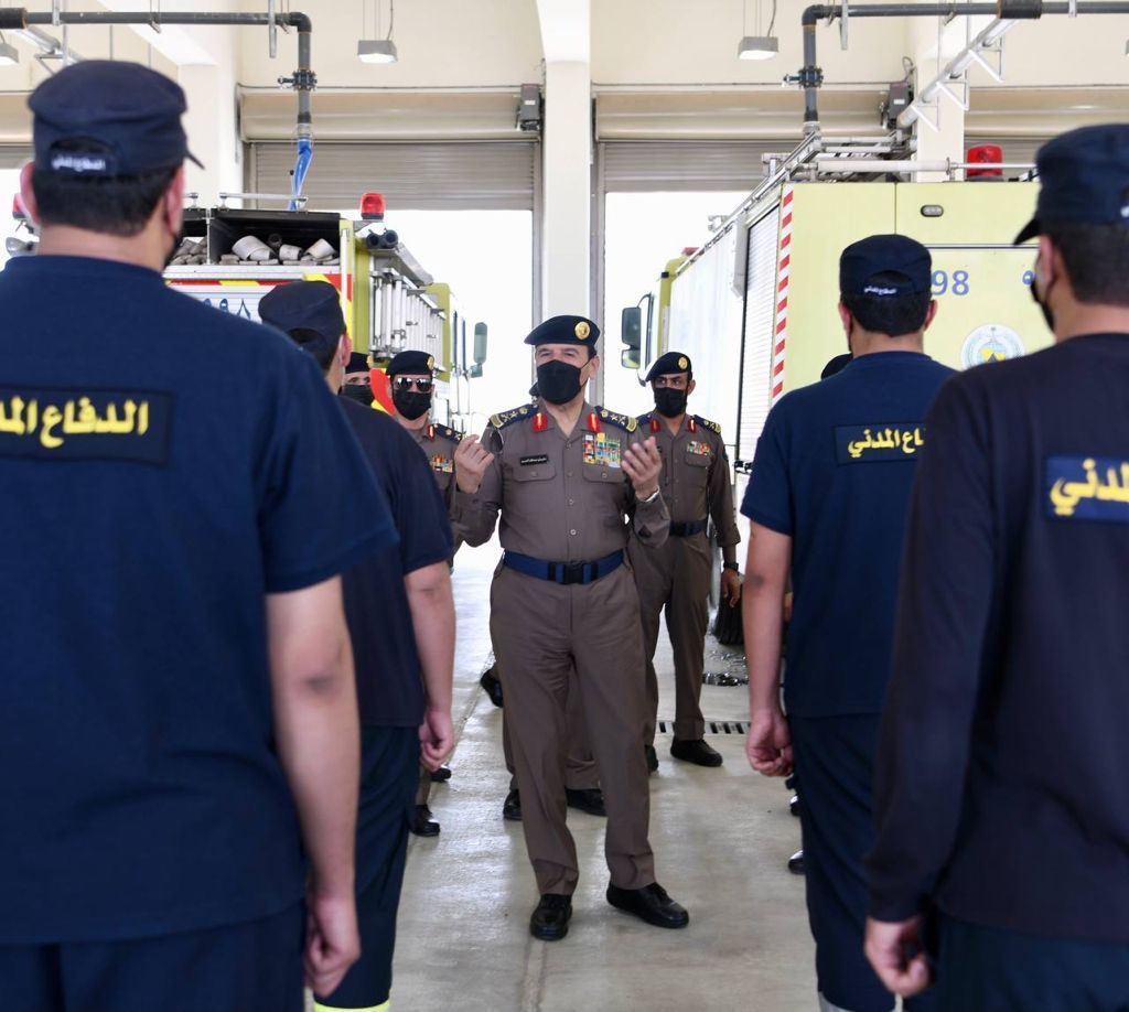 مدير عام الدفاع المدني يقف على سير العمل بمديرية الدفاع المدني بمنطقة حائل