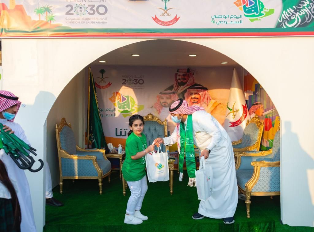 إقبال على ركن «رئاسة أمن الدولة » بالباحة احتفاءً باليوم الوطني91