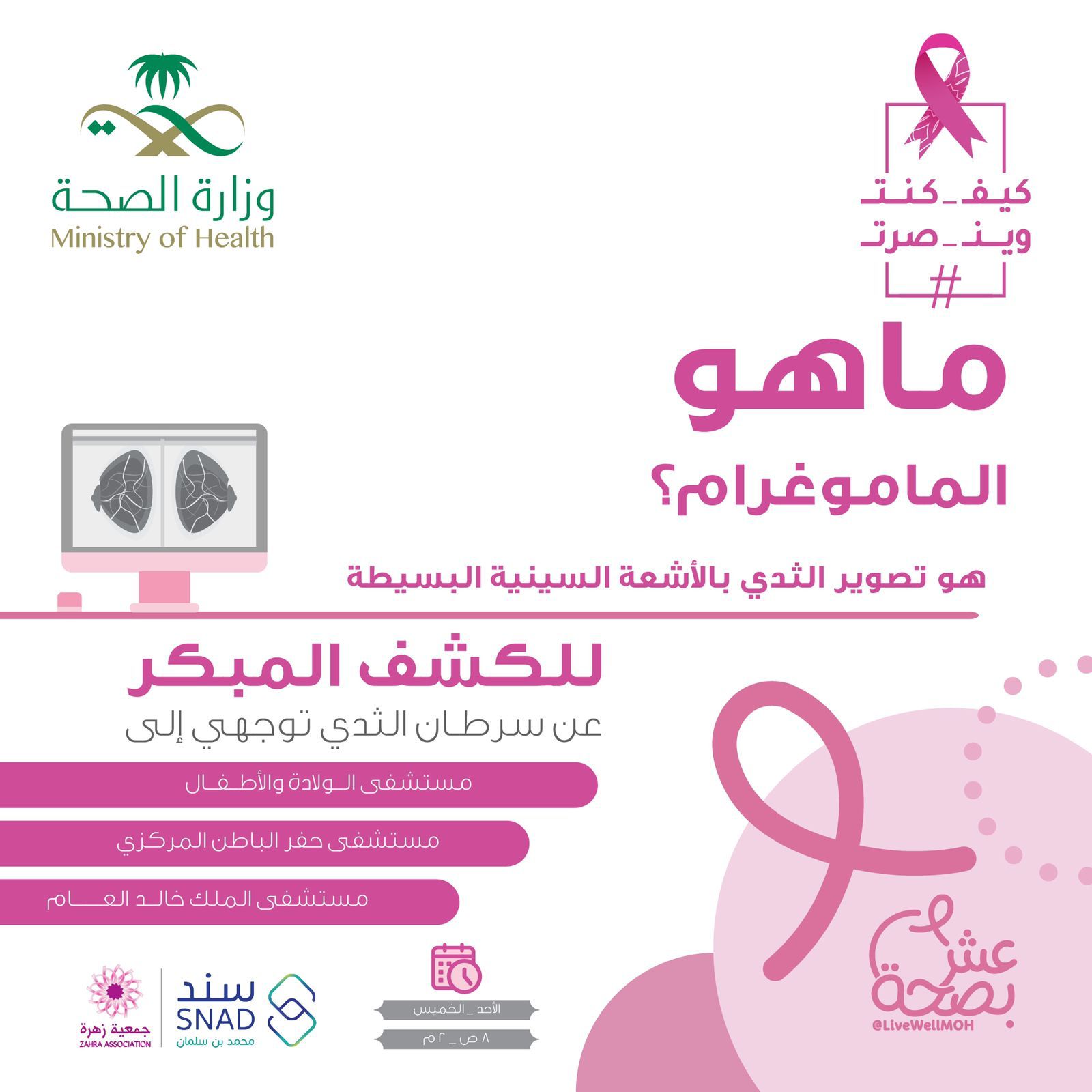 صحة حفر الباطن تخصص 3 عيادات للفحص عن سرطان الثدي عبر جهاز الماموغرام