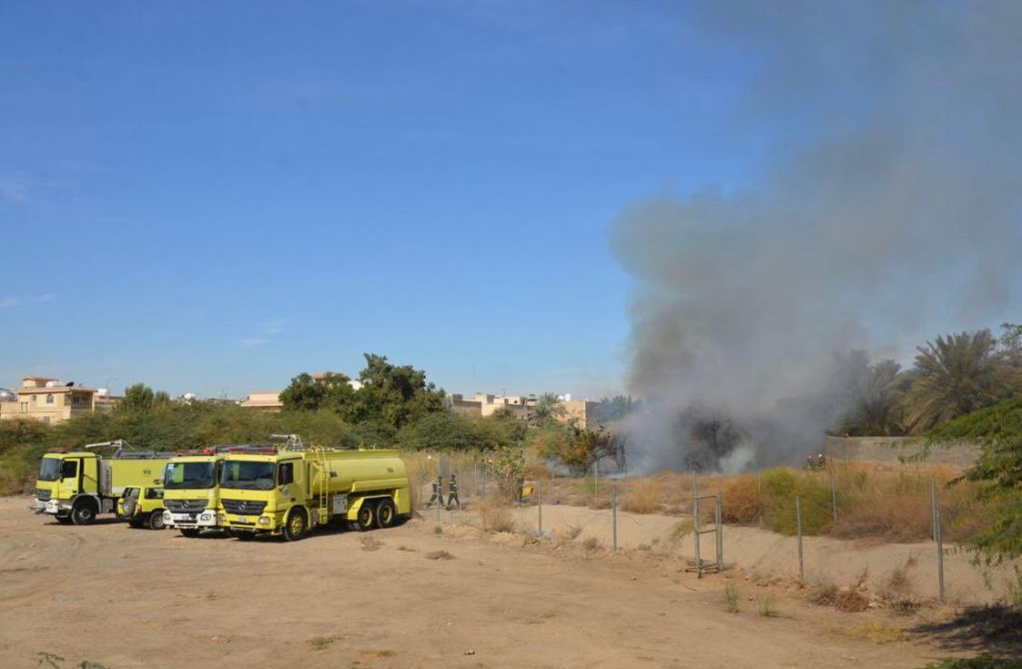 الدفاع المدني يخمد حريقاً بحي سلطانة